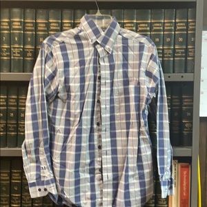 Roundtree & Yorke Men's S Blue Button Up Shirt